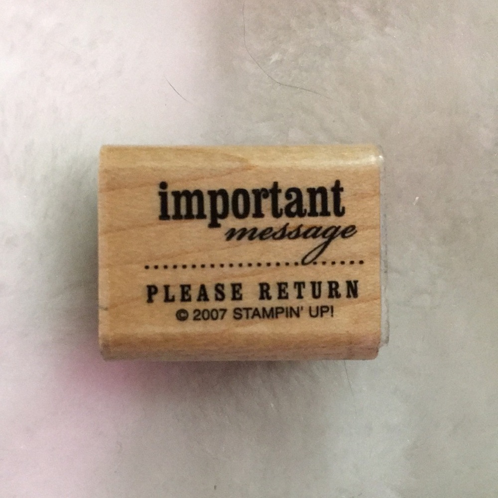 Stampin' Up! Important Message Stamp